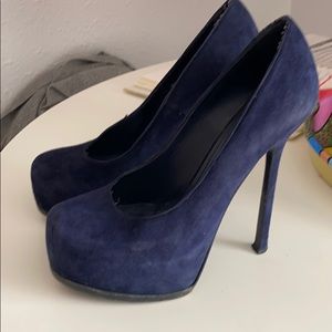 YSl suede tribute in navy